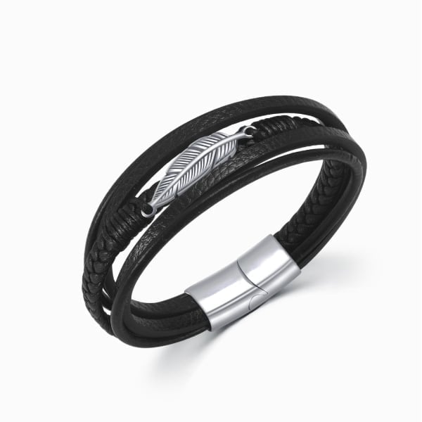 To My Son &quot;Love You To Infinity And Beyond&quot; Feather Bracelet