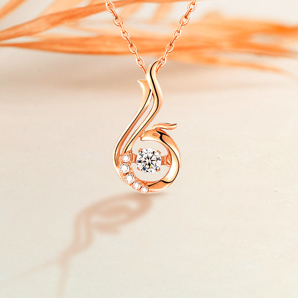 S925 Phoenix Dancing Necklace