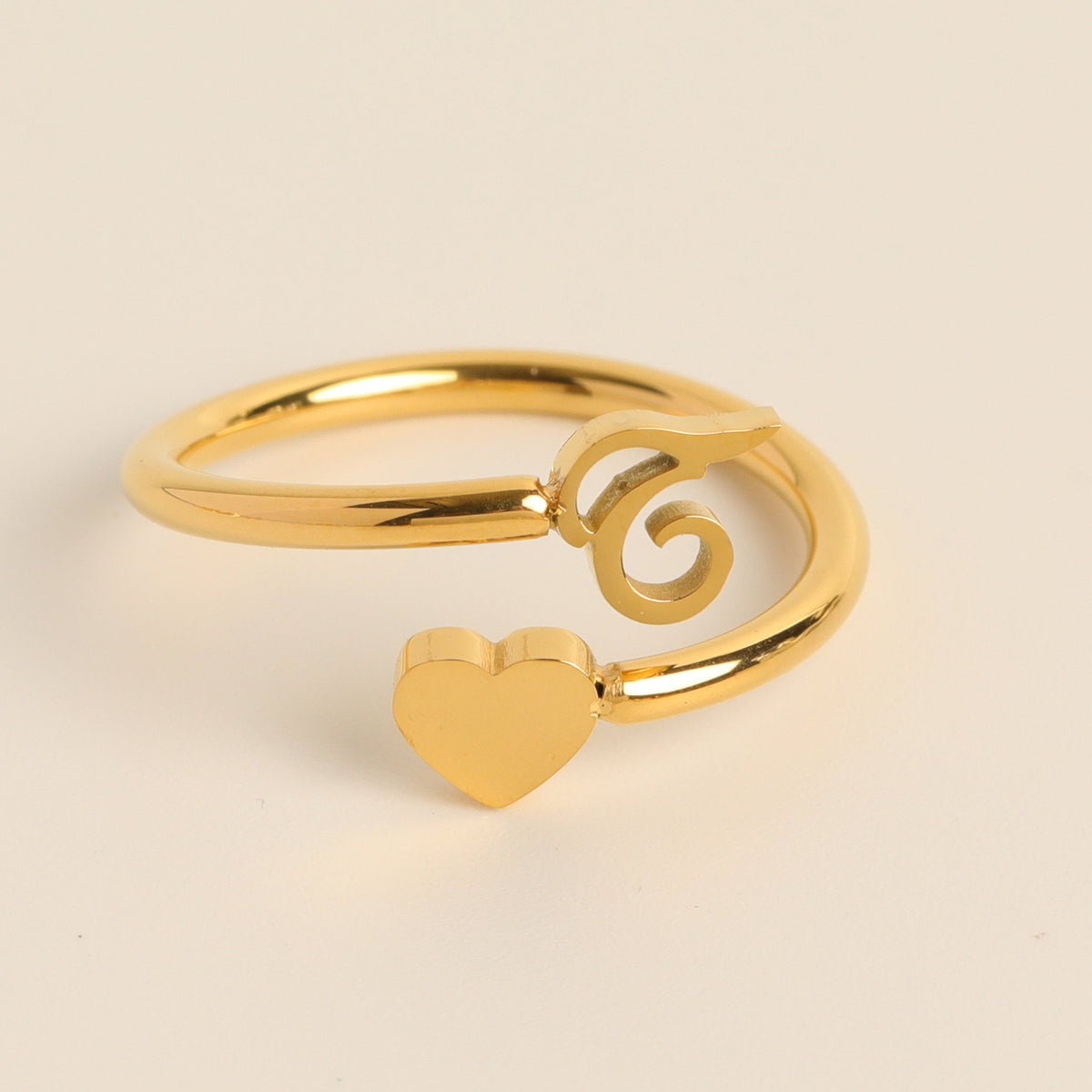__Promotion 48% OFF____To My Granddaughter, Dainty Initial Heart Ring