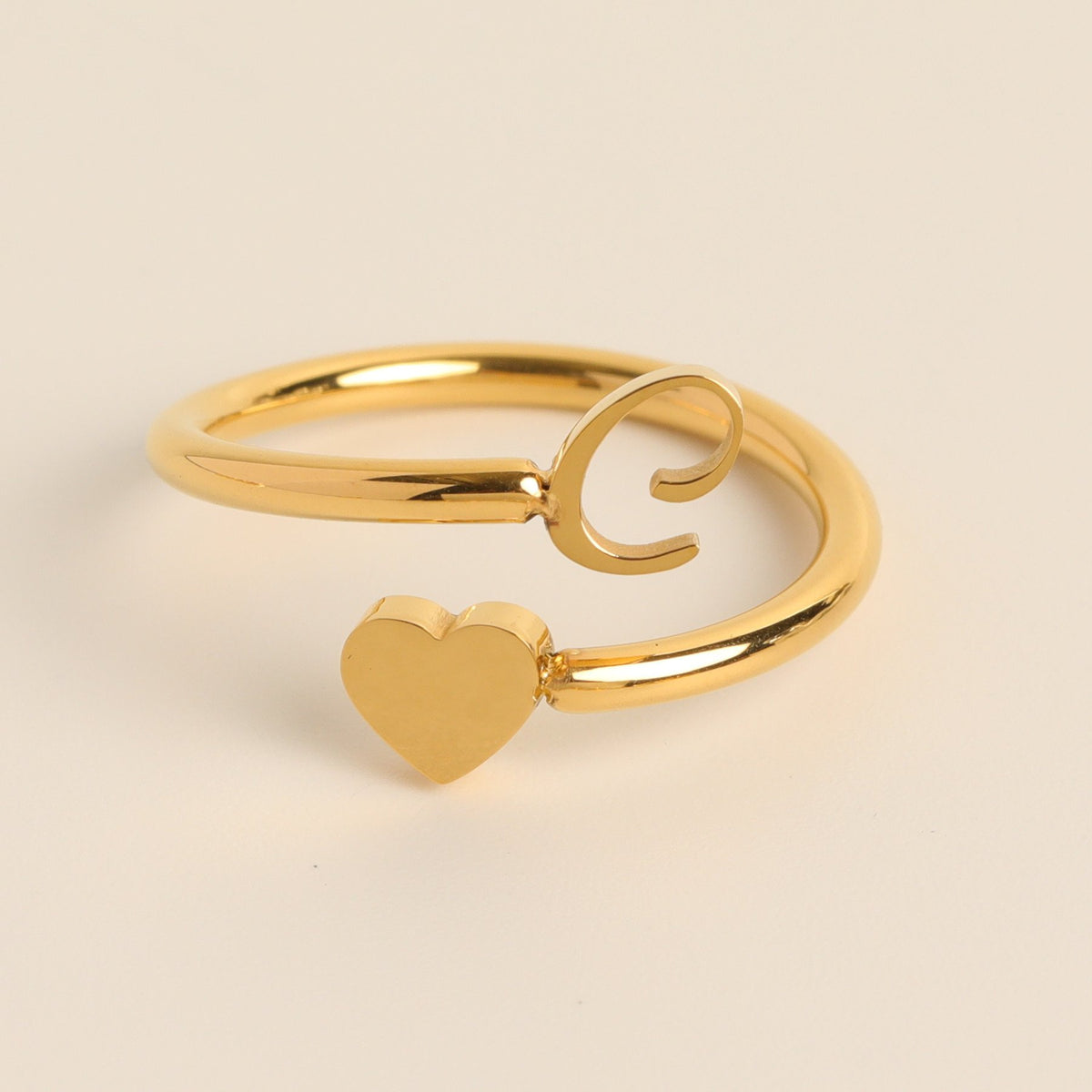 __Promotion 48% OFF____To My Granddaughter, Dainty Initial Heart Ring