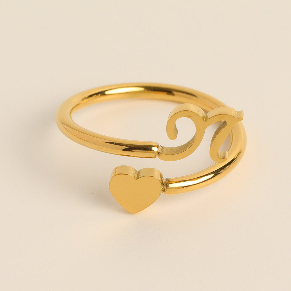 __Promotion 48% OFF____To My Granddaughter, Dainty Initial Heart Ring