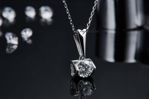 Angel Kiss CVD Diamond Necklace Stud Jewlery Set - supskart