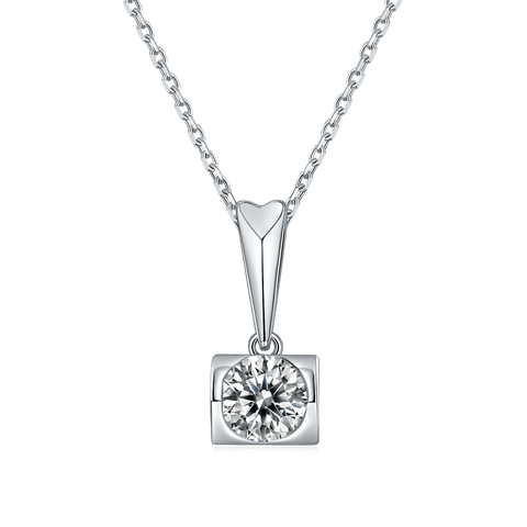 Angel Kiss CVD Diamond Necklace Stud Jewlery Set - supskart