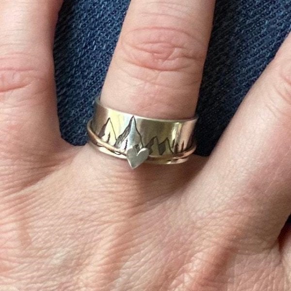 __Last Day Promotion 49% OFF__-Keep Climbing Silver Spinner Ring__