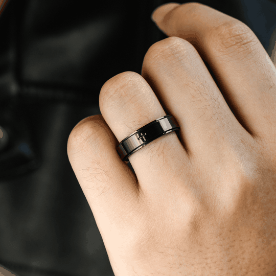 __Promotion 49% OFF____To My Son Pray Through It Fidget Cross Ring