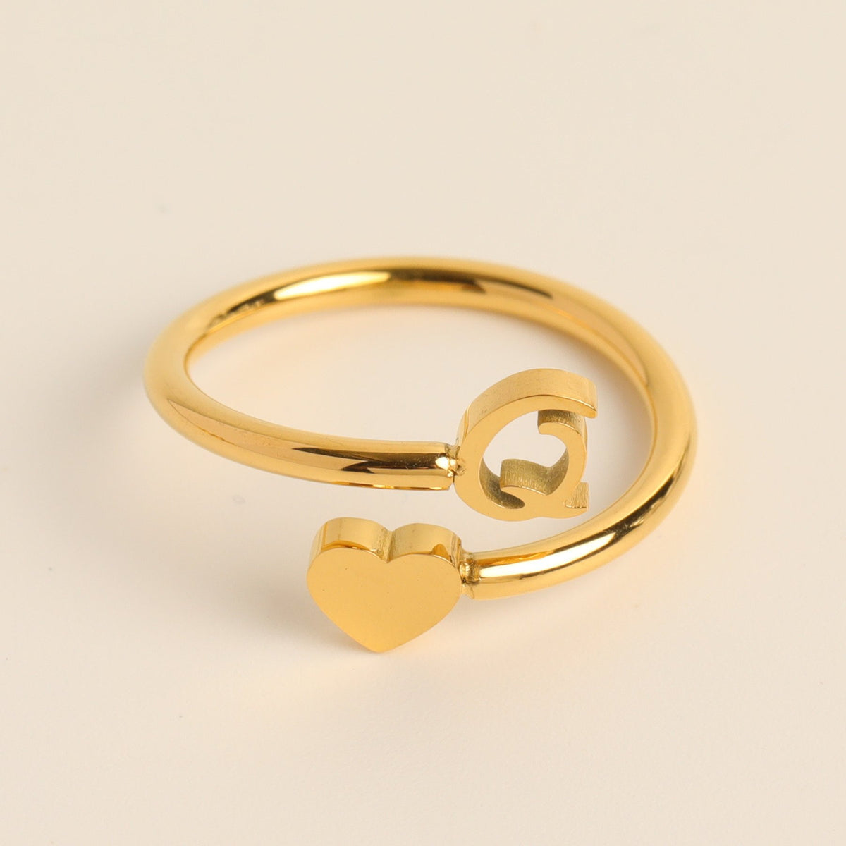 __Promotion 48% OFF____To My Granddaughter, Dainty Initial Heart Ring