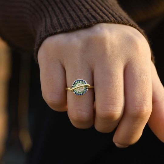 __ Promotion 49% OFF____ To My Daughter__Rotating Planet Spinning Anxiety Ring__