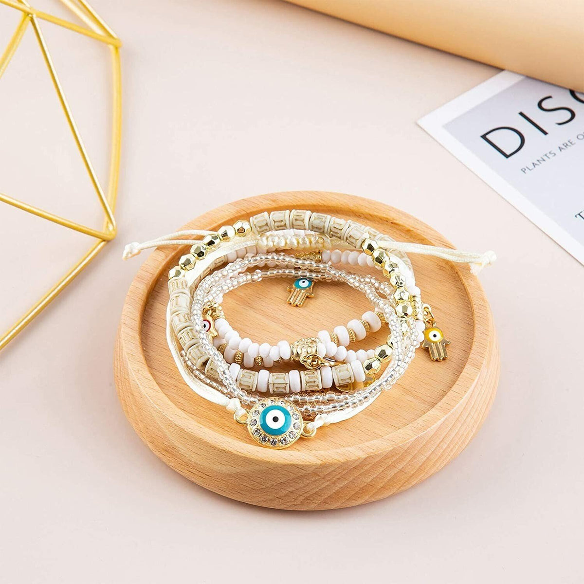 Hamsa Hand Bracelet Set