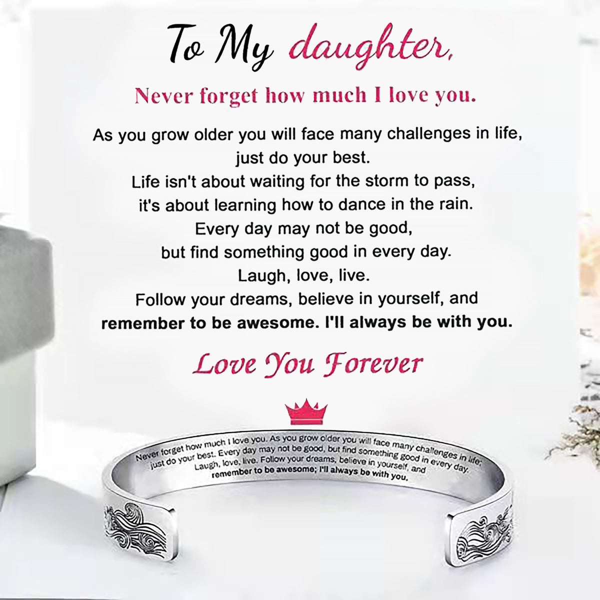 🎁 New Year SALE - 49% OFF🎁❤️- To My Granddaughter - I Will Always Be With You - Love You Forever Bracelet
