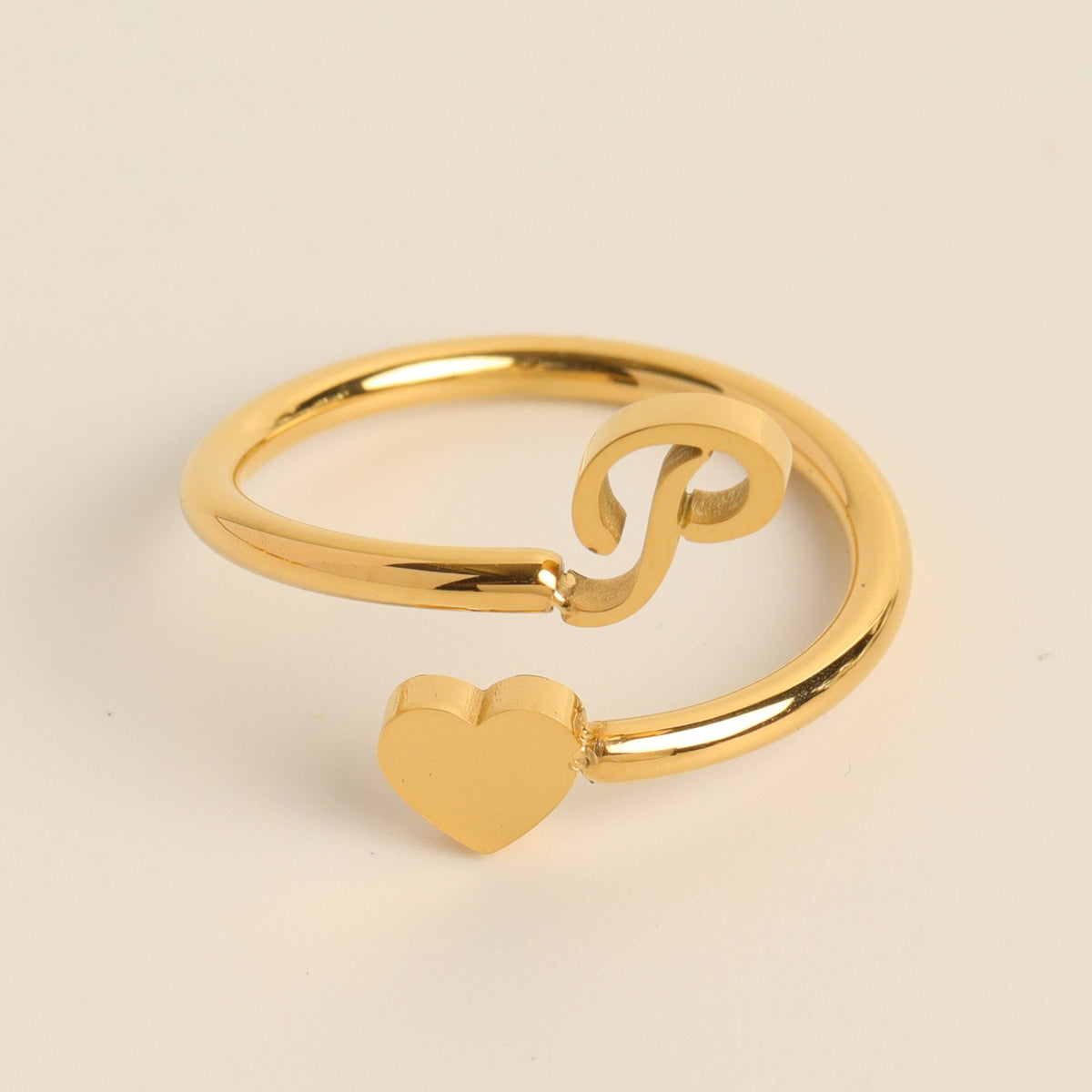 __Promotion 48% OFF____To My Granddaughter, Dainty Initial Heart Ring