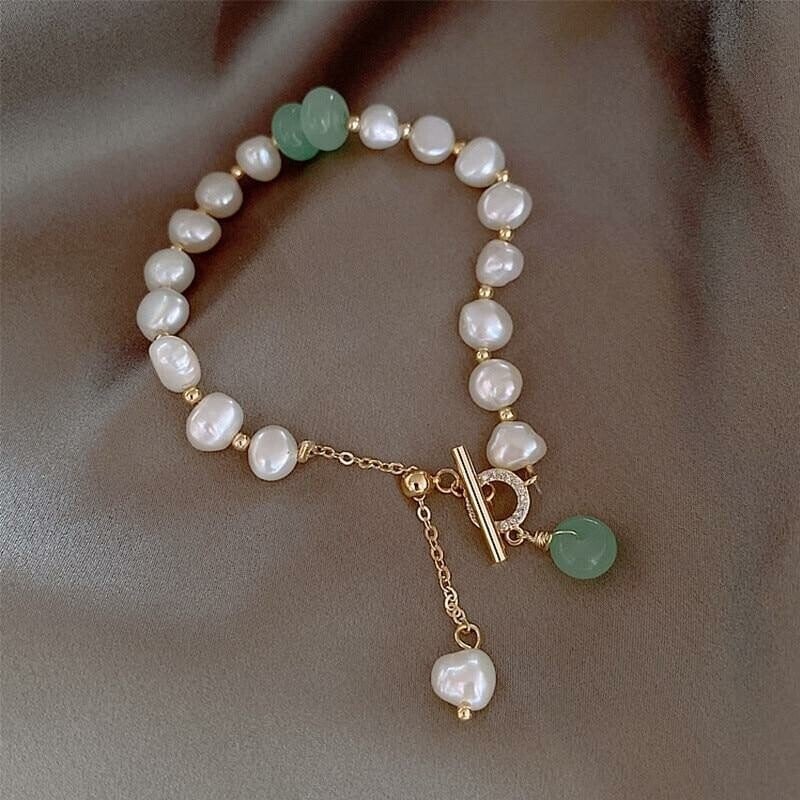Freshwater Pearl &amp; Aventurine Bracelet