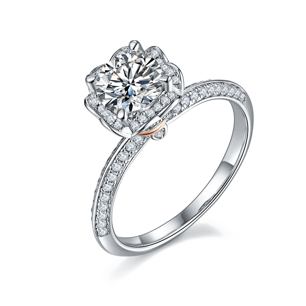 Classic Bouquet CVD Diamonds Ring-D color VVS - supskart