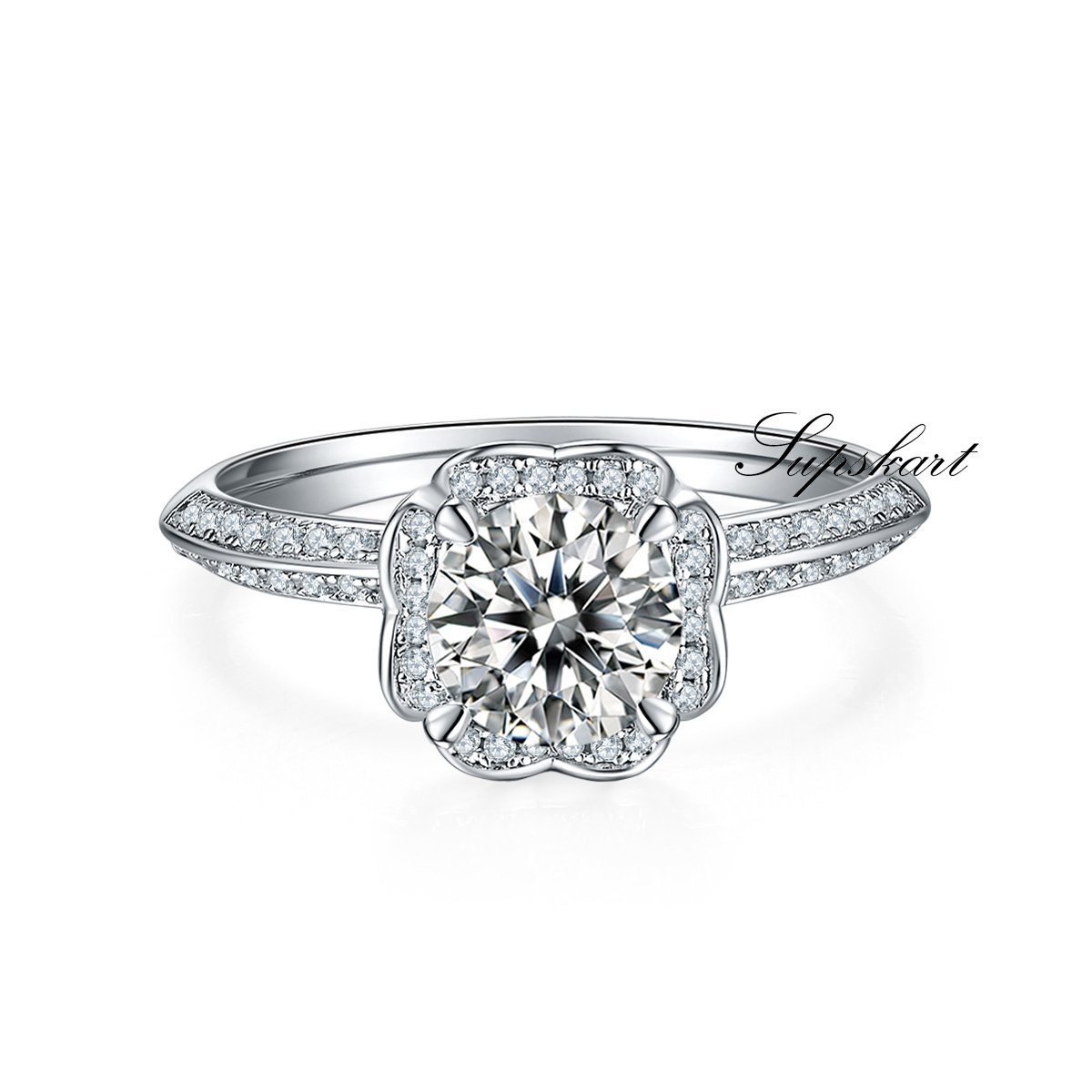 Classic Bouquet CVD Diamonds Ring-D color VVS - supskart