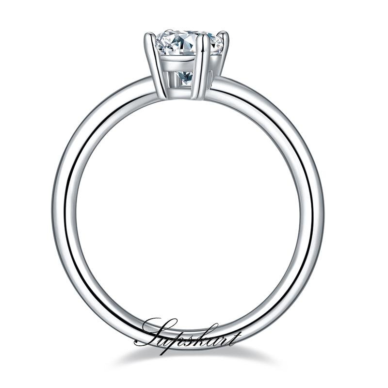 Classic Egg CVD Diamonds Ring-D color VVS - supskart