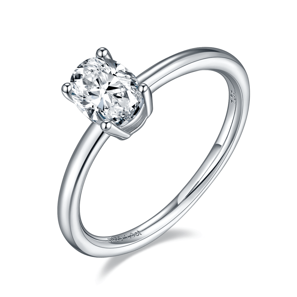 Classic Egg CVD Diamonds Ring-D color VVS - supskart