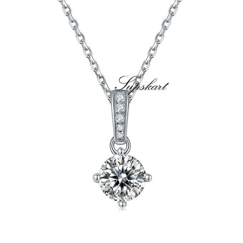 Classic Four Prong CVD Diamond Necklace Stud Jewlery Set - supskart