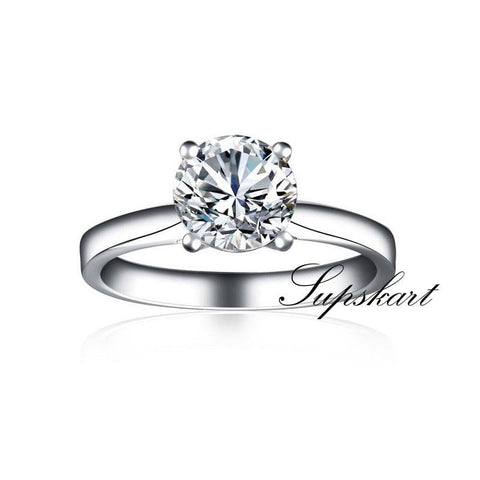 Classic Four Prong CVD Diamond Ring-D color VVS - supskart