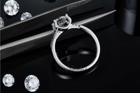 Classic Ox Head Waist Style Base CVD Diamond Ring-D color VVS - supskart