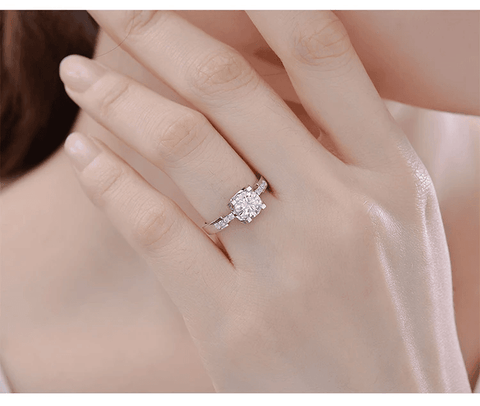 Classic Ox Head Waist Style Base CVD Diamond Ring-D color VVS - supskart