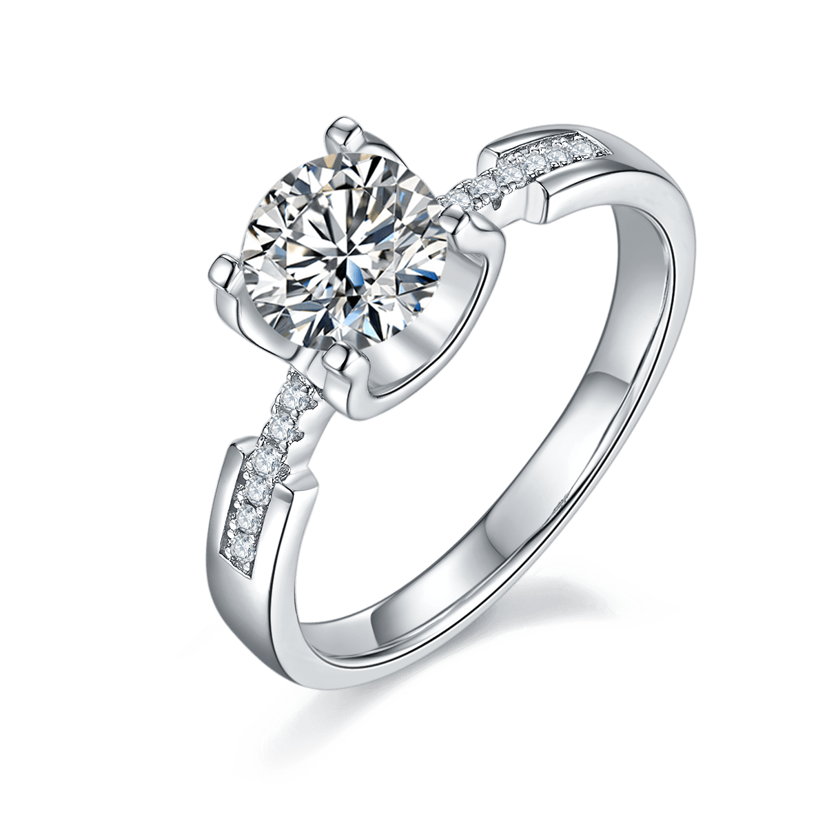 Classic Ox Head Waist Style Base CVD Diamond Ring-D color VVS - supskart