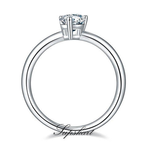 Classic Pear Shaped CVD Diamonds Ring-D color VVS - supskart