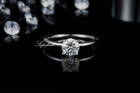 Classic Round CVD Diamonds Ring-D color VVS - supskart