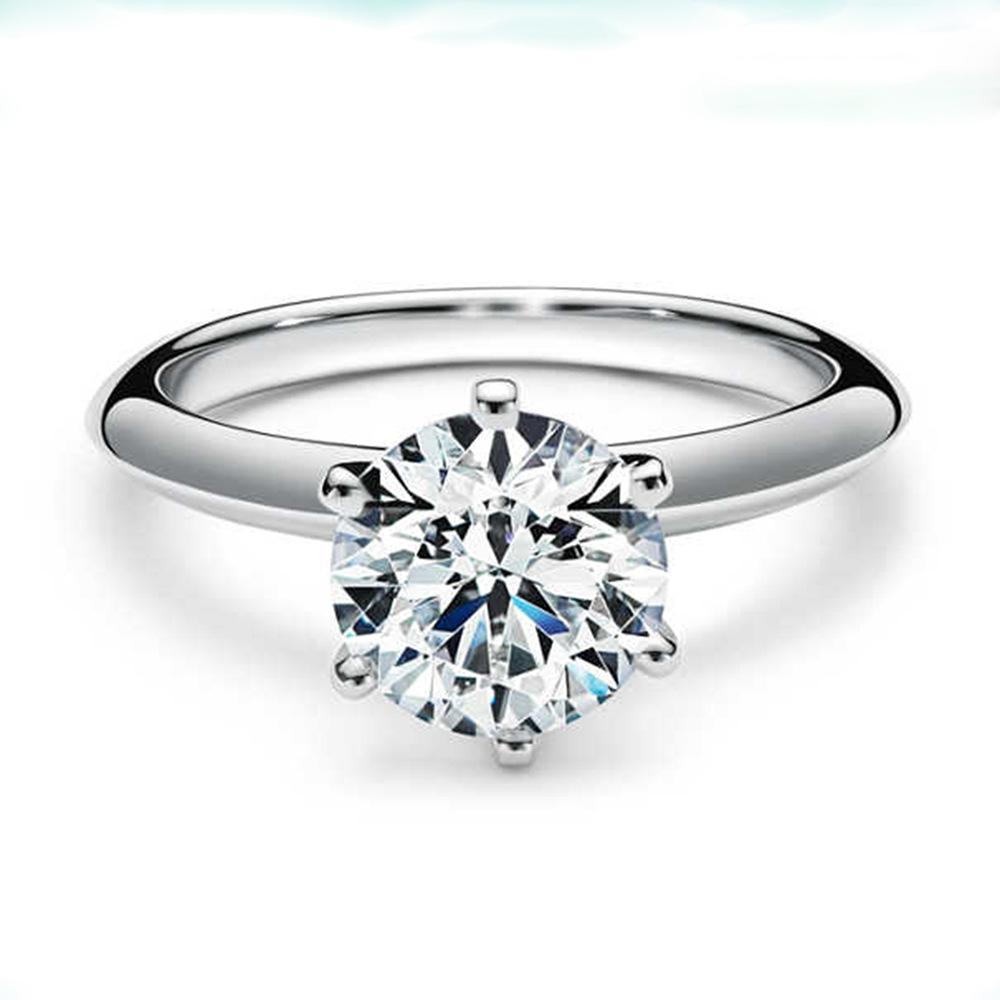 Classic Six Prong Solitaire CVD Ring - supskart