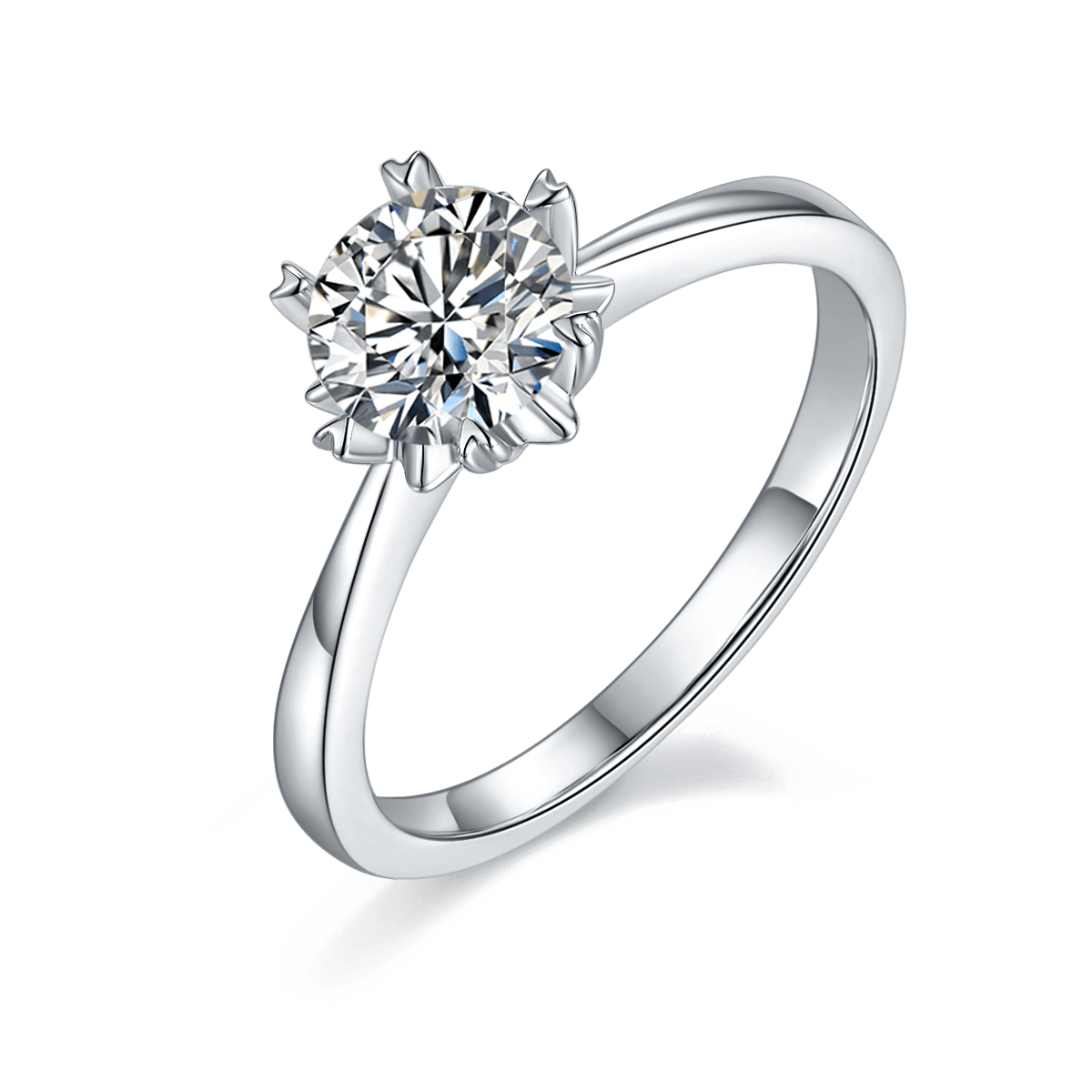 Classic Snowflake CVD Diamond Ring-D color VVS - supskart