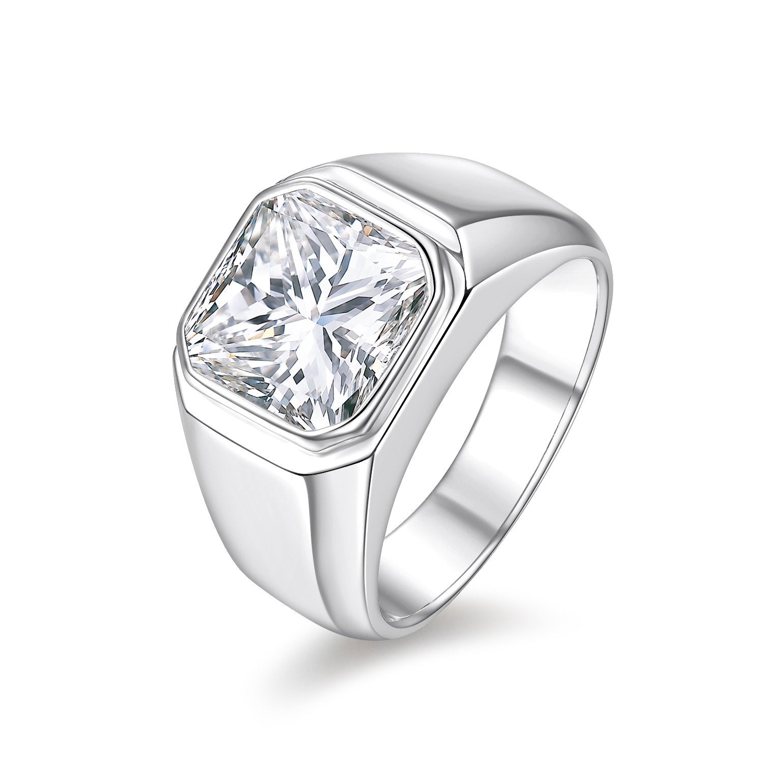 Classic Style Men's CVD Diamonds Men's Ring - Asscher Cut - supskart