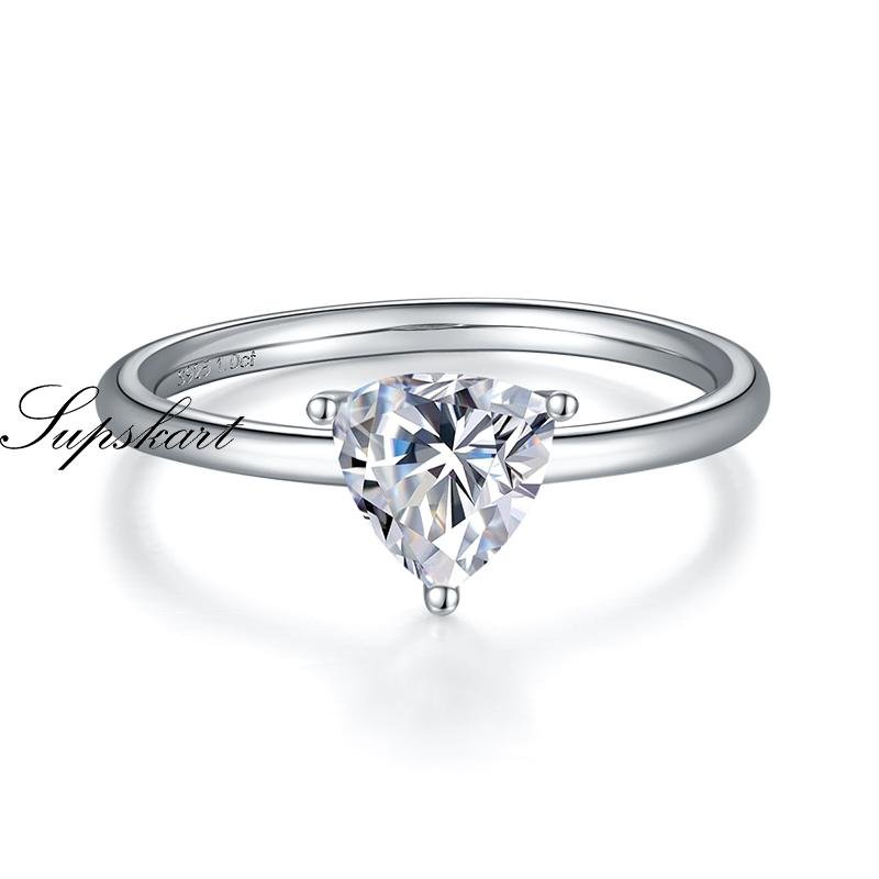 Classic Triangle CVD Diamonds Ring-D color VVS - supskart