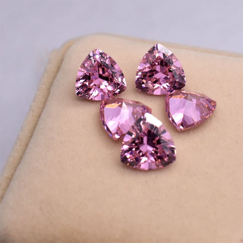 CVD Loose Diamond Stone Pink Triangle Cut-D color VVS - supskart