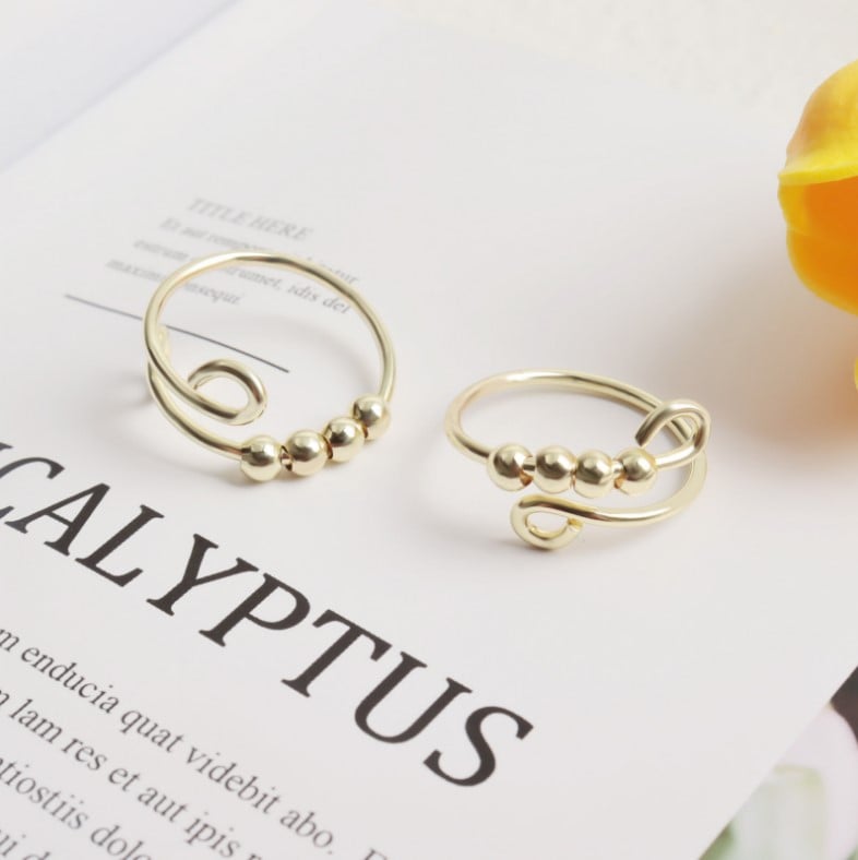 __ Last Day Promotion 49% OFF __For Daughter - Drive Away Your Anxiety Circle Beads Fidget Ring