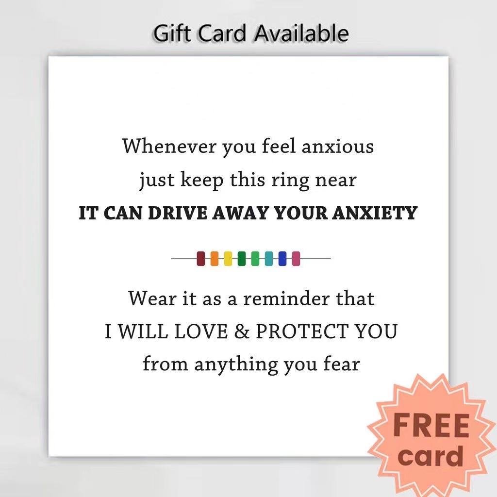 __Promotion 49% OFF __To My Daughter - Drive Away Your Anxiety Rainbow Beads Fidget Ring