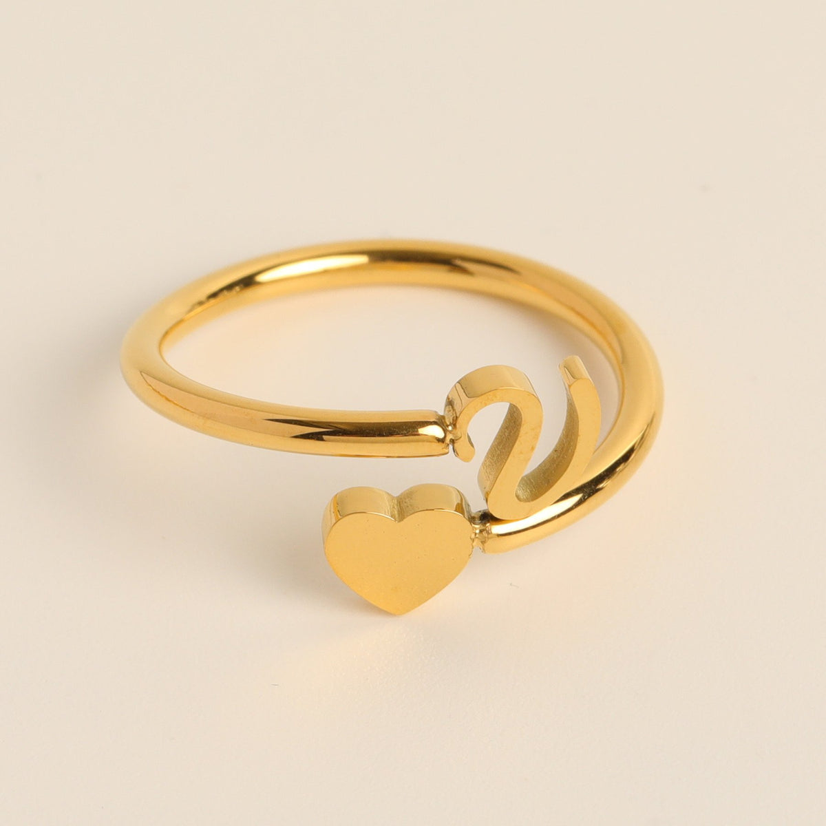 __Promotion 48% OFF____To My Granddaughter, Dainty Initial Heart Ring