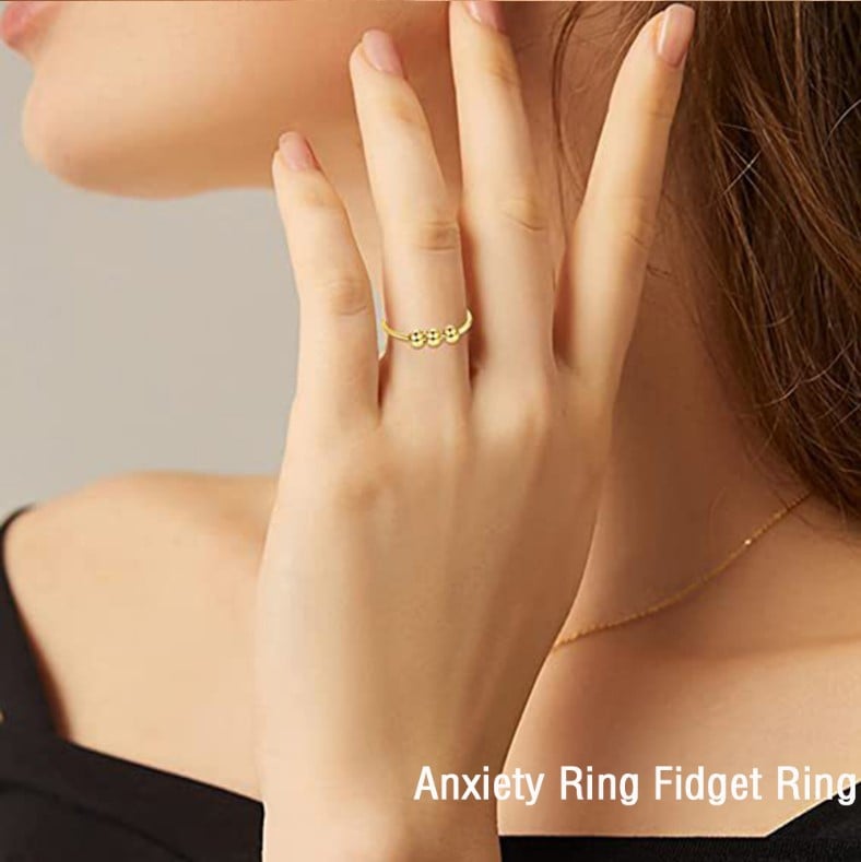 __ Last Day Promotion 49% OFF __For Daughter - Drive Away Your Anxiety Circle Beads Fidget Ring