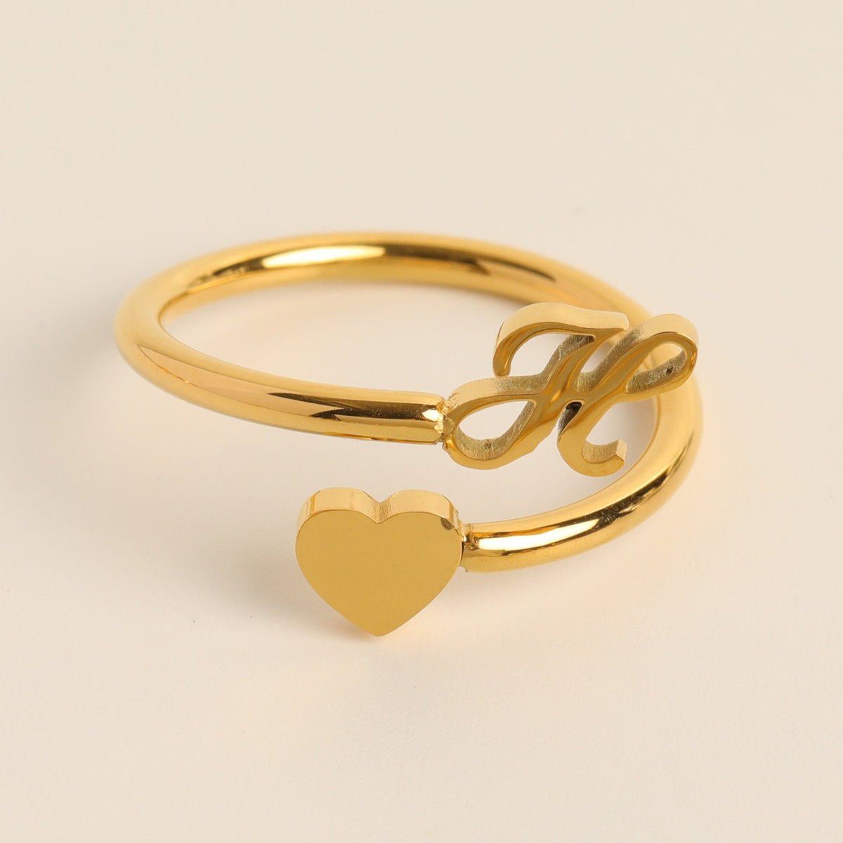 __Promotion 48% OFF____To My Granddaughter, Dainty Initial Heart Ring