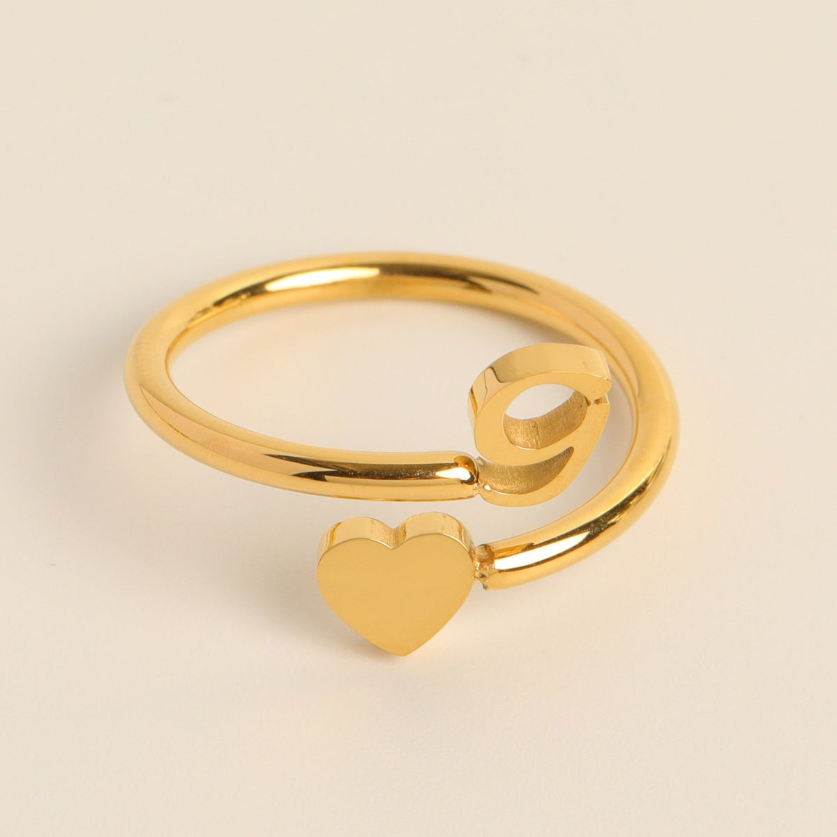 __Promotion 48% OFF____To My Granddaughter, Dainty Initial Heart Ring