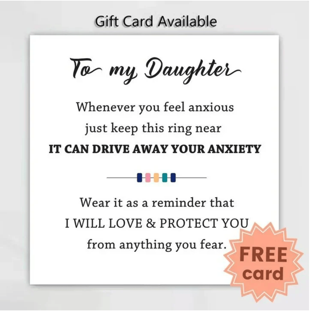 __Promotion 49% OFF __To My Daughter - Drive Away Your Anxiety Rainbow Beads Fidget Ring