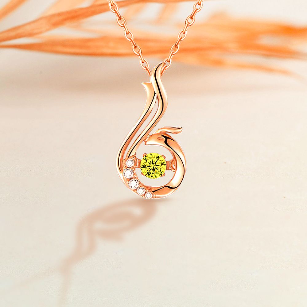 S925 Phoenix Dancing Necklace