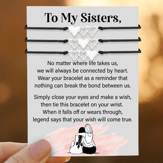 🎁  Last Day Promotion 70% OFF🎁 To My Sister, We’re Connected By Heart Bracelet Set