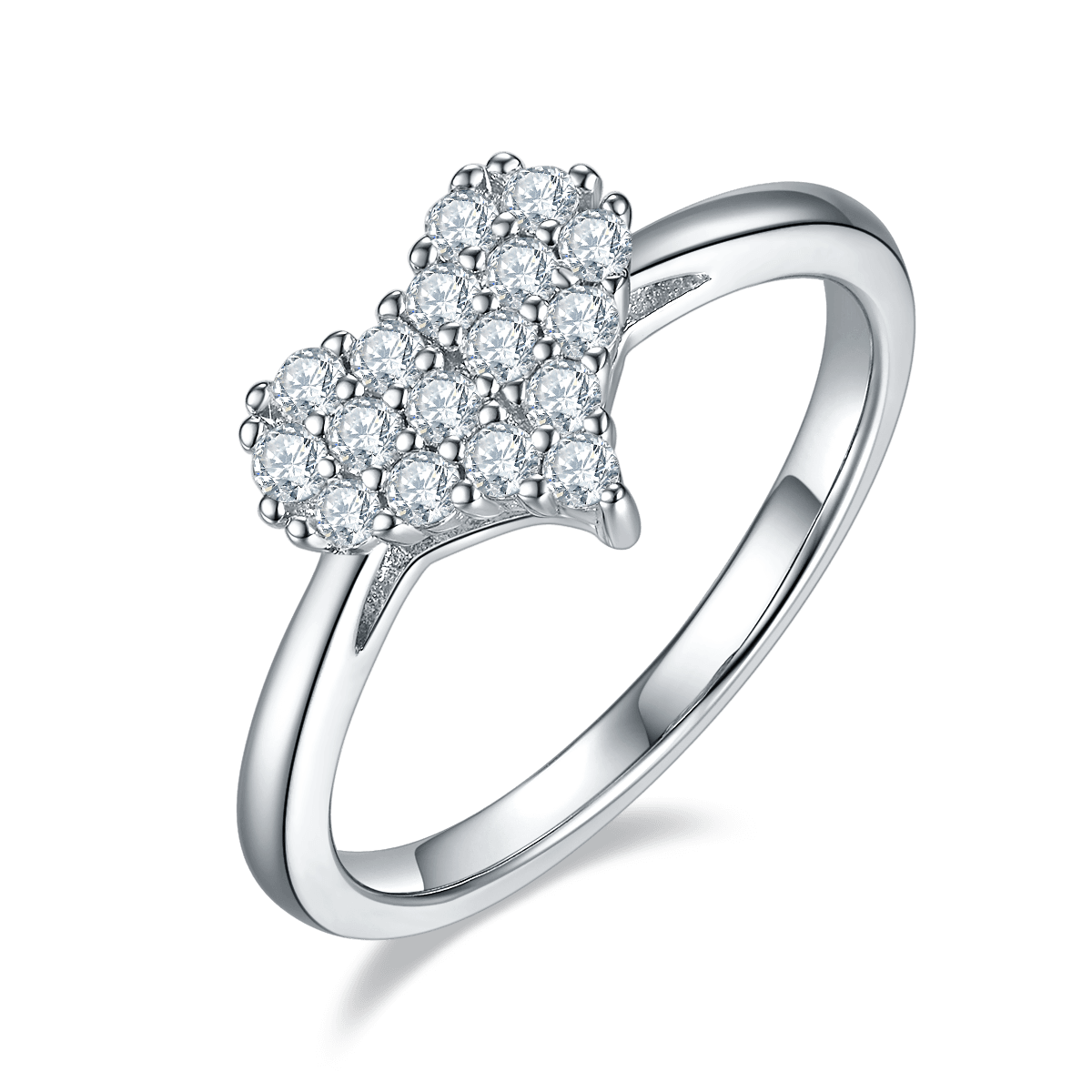 "Fall In Love At First Sight" CVD Diamond Ring-D color VVS - supskart