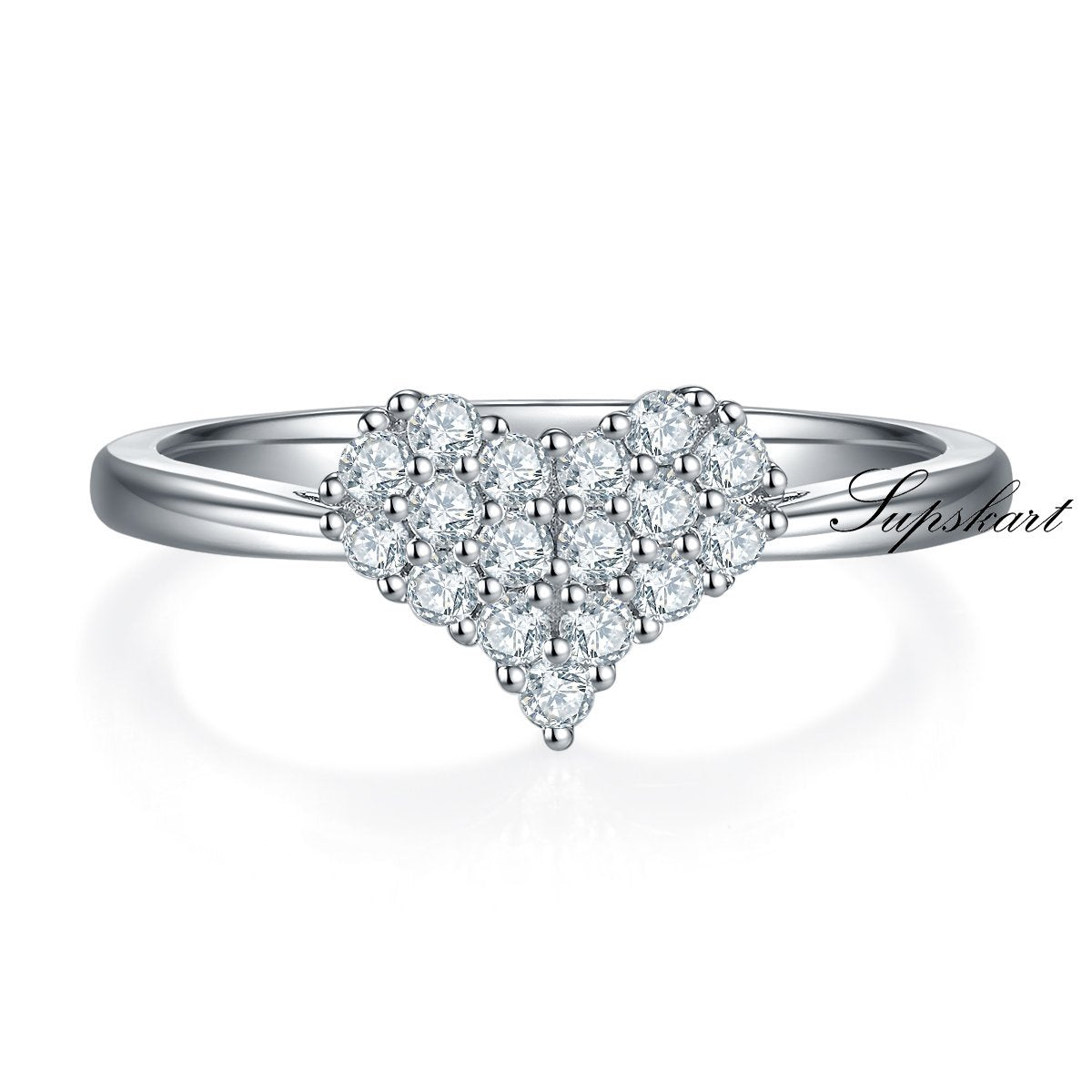 "Fall In Love At First Sight" CVD Diamond Ring-D color VVS - supskart