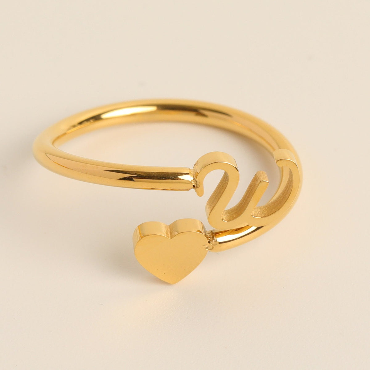 __Promotion 48% OFF____To My Granddaughter, Dainty Initial Heart Ring