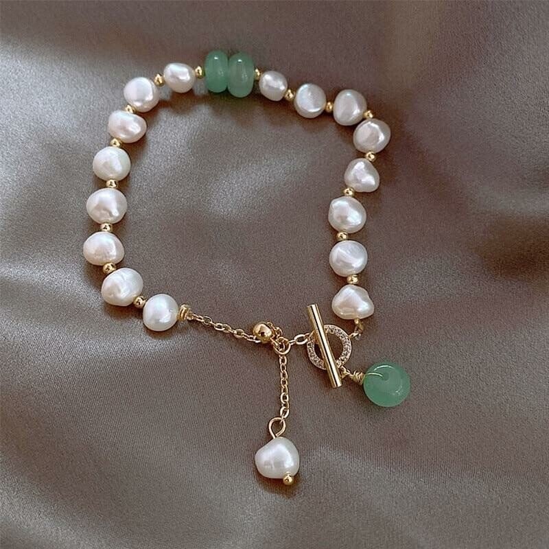 Freshwater Pearl &amp; Aventurine Bracelet