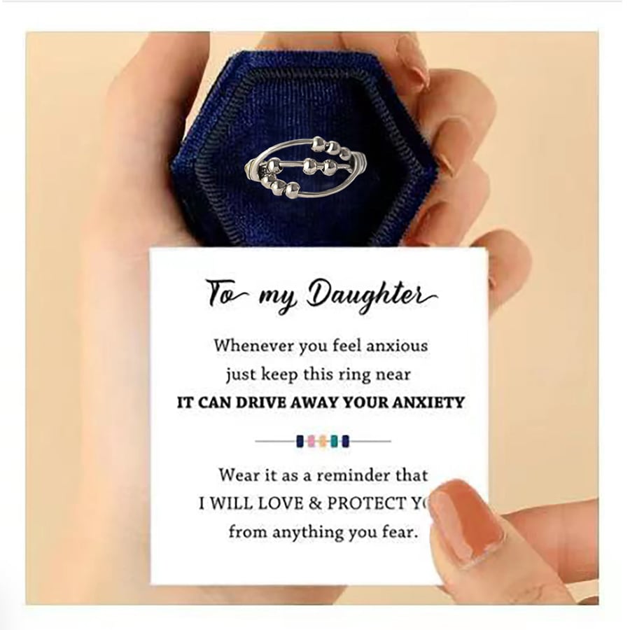__ Last Day Promotion 49% OFF __For Daughter - Drive Away Your Anxiety Nine Beads Fidget Ring