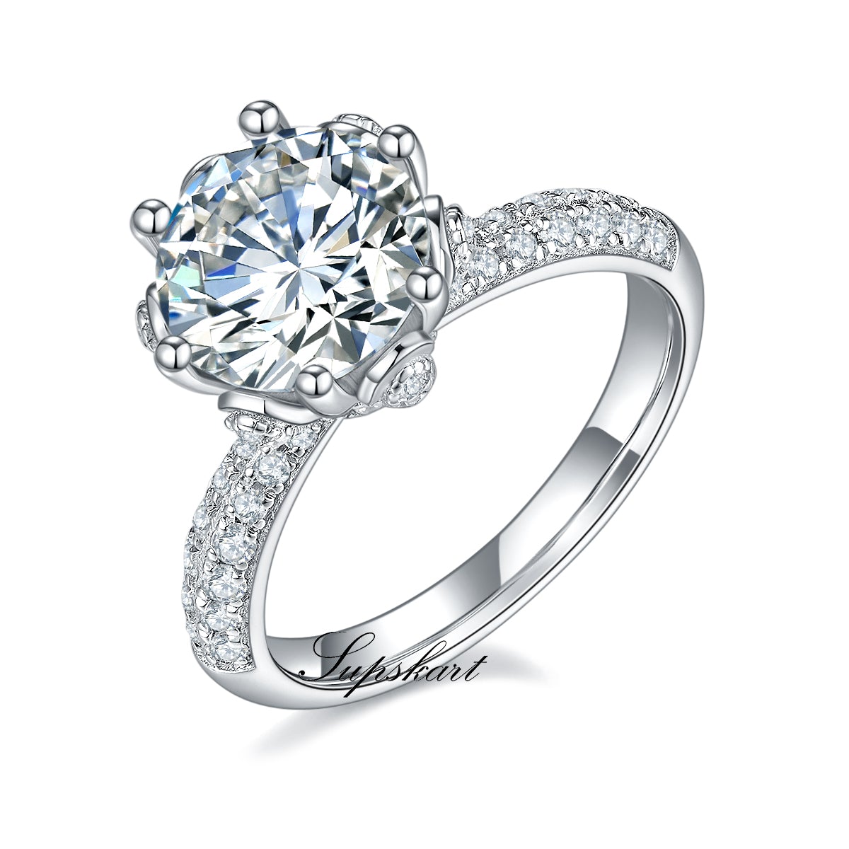 Flower fairy CVD Diamond Ring-D color VVS - supskart