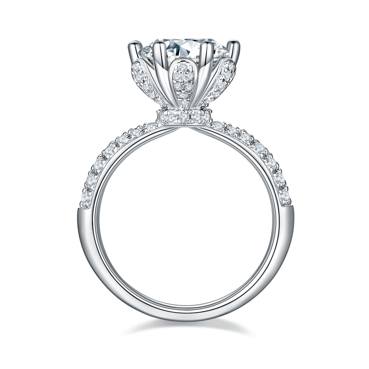 Flower fairy CVD Diamond Ring-D color VVS - supskart