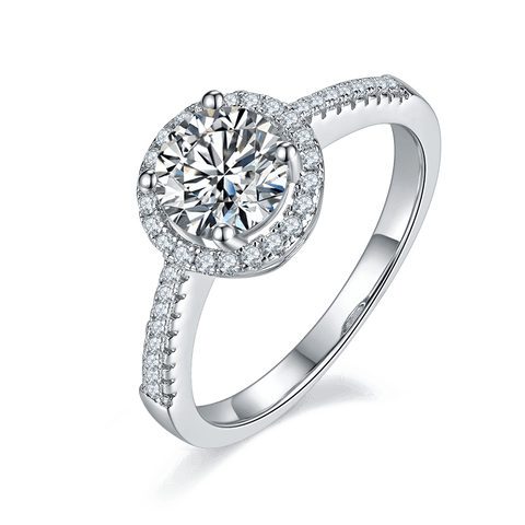 Four Prong Round CVD Diamond Ring-D color VVS - supskart