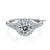 Four Prong Round Two Row CVD Diamond Ring-D color VVS - supskart