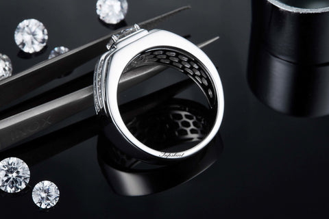 Luxury Delicate Men's CVD Diamonds Ring - supskart